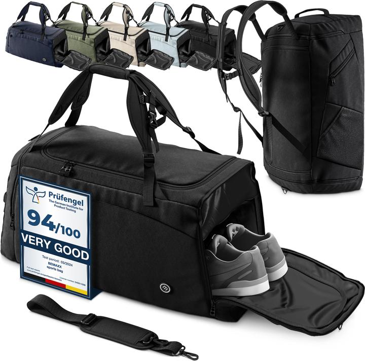 Produktbild BeMaxx Sport-Trainingstasche, 60L, Schwarz (60 l)