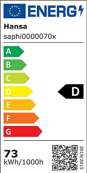 Energie-Label Hansa Stehleuchte LED Saphir weiss (8000 lm)