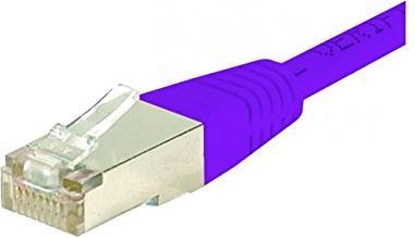 Produktbild Exertis Connect Patchkabel S/FTP, PiMF, CAT.6, violett, 0,7 m Patchkabel mit besonders schmalem Knickschutz (S/FTP, CAT6, 0.70 m)