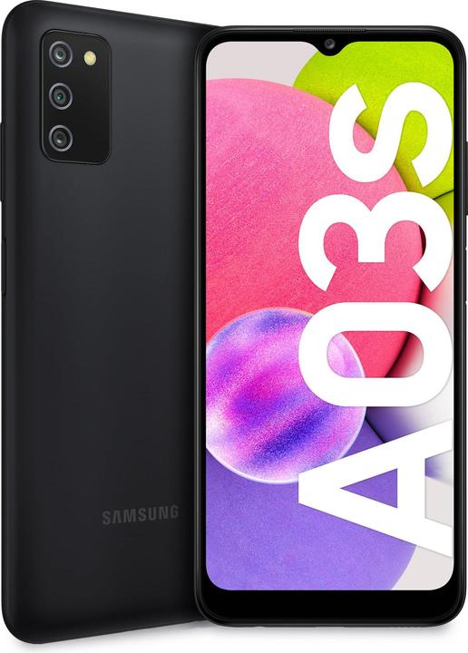 Samsung Galaxy A03s EU (32 GB, Schwarz, 6.50", Dual SIM, 13 Mpx, 4G)
