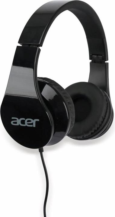 Immagine prodotto Acer Cuffie over-ear nere con jack da 3,5 mm, cavo lungo 1,2 m, volume: 93 db, frequenza: 20Hz (Cablato)