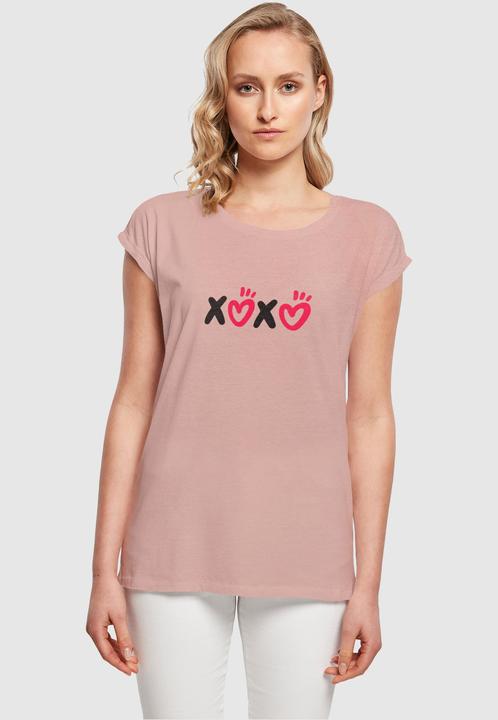 Produktbild Merchcode Ladies Valentines Day - XOXO Extended Shoulder Tee - 112689 (L)