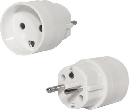 Produktbild Konjac Sponge Hybridstecker-Adapter Schuko-DK Erde weiss
