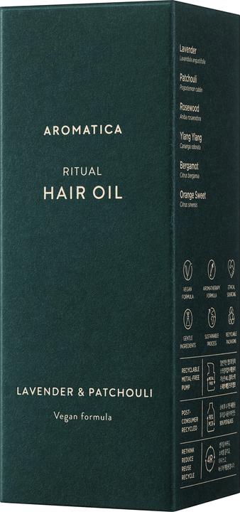 Actual product image Aromatica Lavender & Patchouli Ritual Hair Oil (50 ml)
