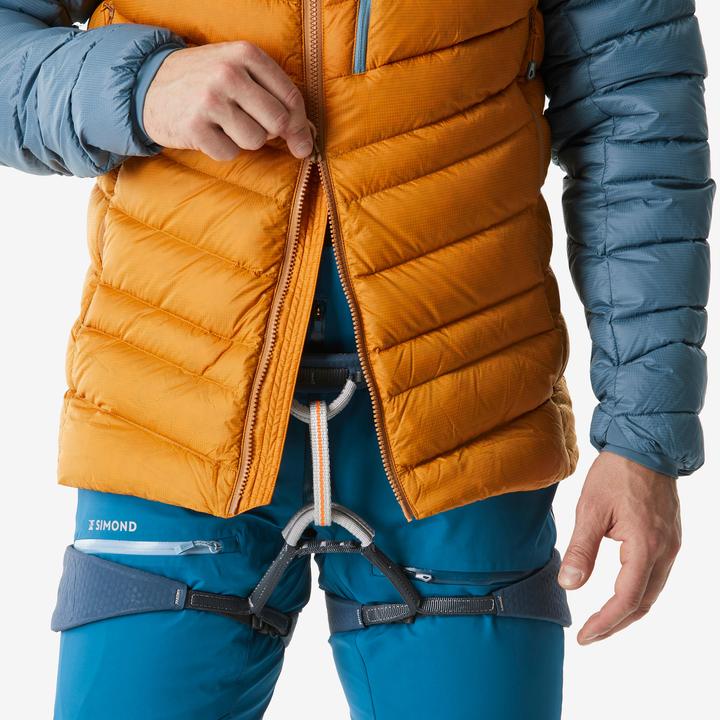 Actual product image Simond Men's mountaineering down jacket Ochre - Grey (XXL)