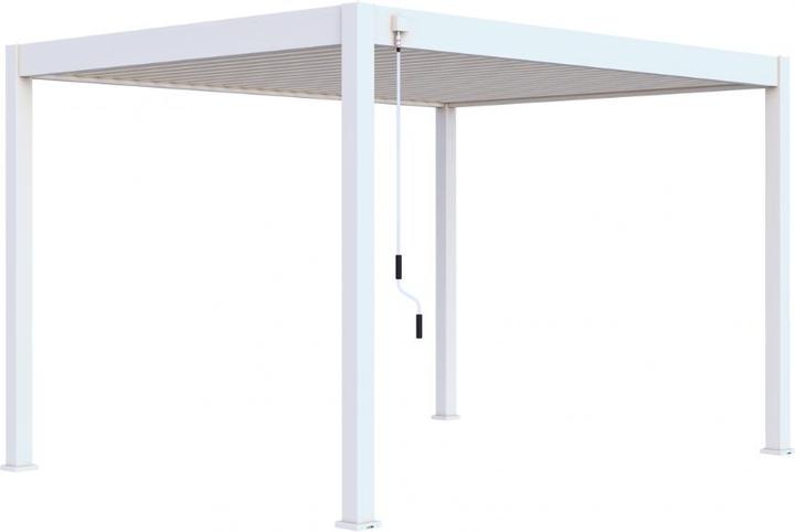 Weide Pergola Deluxe Plus 3x4m mit Lamellendach Weiss (300 cm, 400 cm)