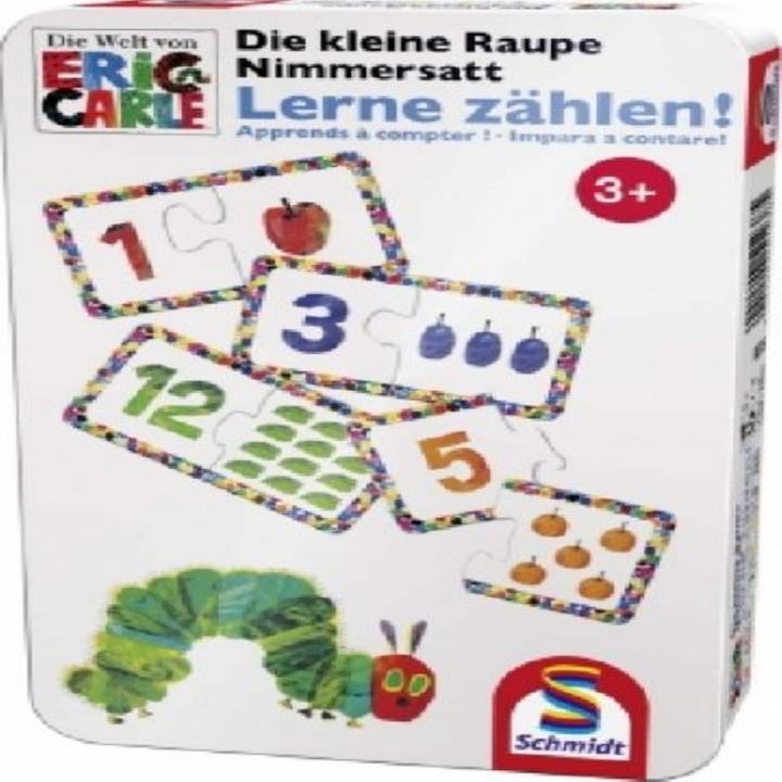 Actual product image Schmidt Spiele The little caterpillar never stops learning to count! Metal can (D/F/I) (German)