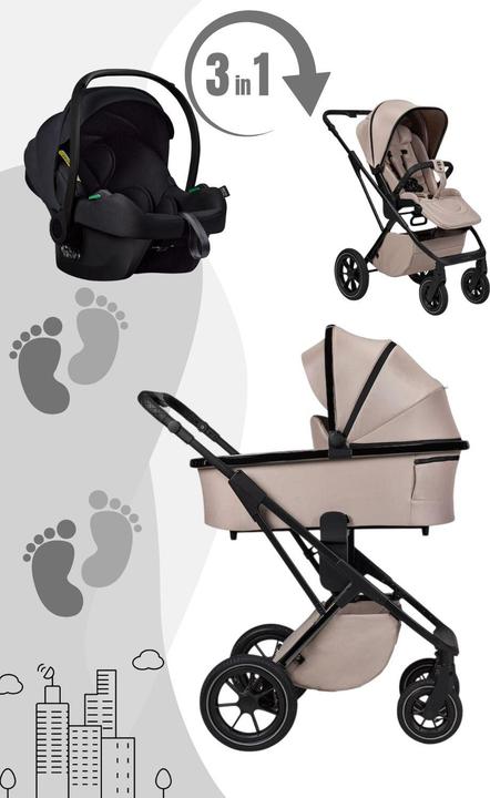 Actual product image Moon PIÙ Kinderwagen Set inkl. Cosmo 2.0. Babyschale