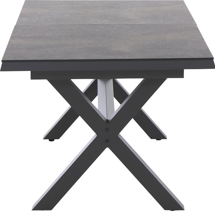 Actual product image Siena Garden Sincro Ausziehtisch 160/200x90cm matt anthrazit / HPL titan (160 cm)