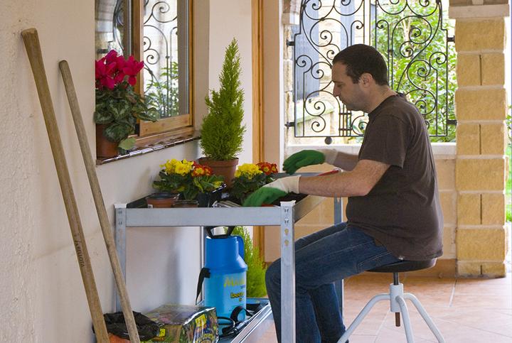 Actual product image SimonRack Simon Rack Planting Table SIMONGARDEN DESK grey 150.0 x 60.0 x 84.0 cm