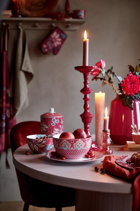 Immagine prodotto PIP Studio Tazza Flower Festival con piattino rosa scuro 280ml (280 ml, 1 x)