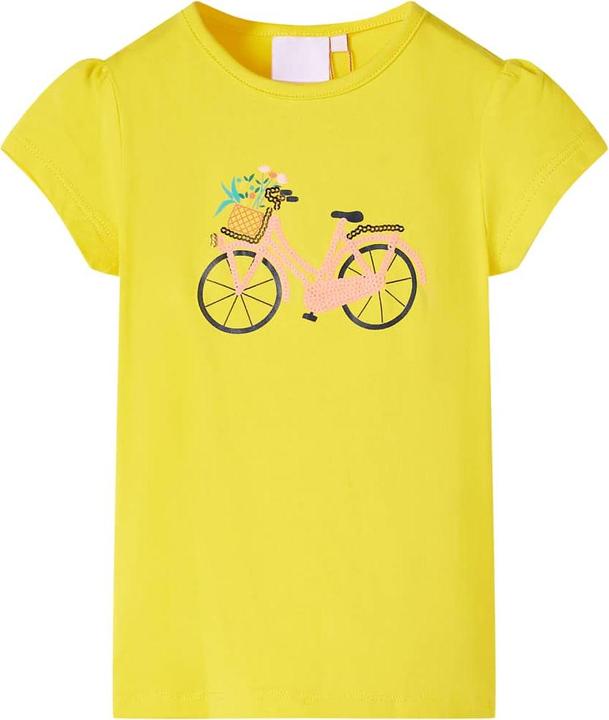 VidaXL Kinder-T-Shirt Gelb 104,Material: 95 % Baumwolle. 5 (104)