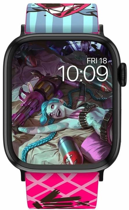 Produktbild Moby Fox League of Legends bracelet pour smartwatch Jinx (22 mm, Silikon, Edelstahl)