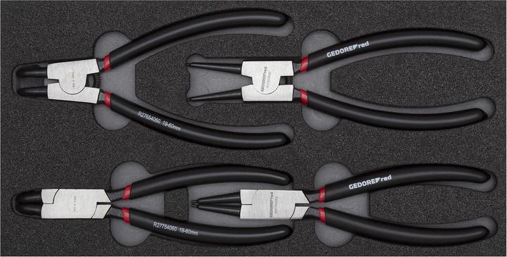 Immagine prodotto Gedore Red rosso R22150017 Set di pinze per anelli di sicurezza 2/6 CT modulo 4 pezzi (310 mm)