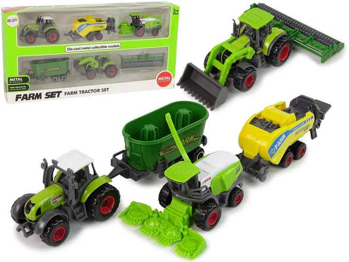 Actual product image Lean Toys Set with 6 agricultural vehicles