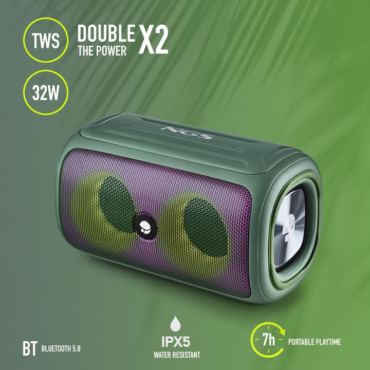 Image du produit NGS Roller beast green (7 h, Alimentation via port USB)