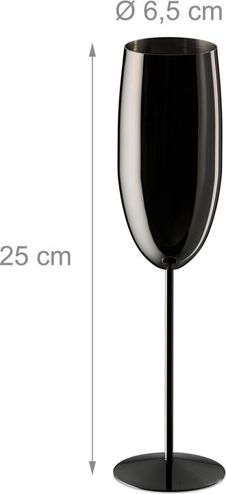 Immagine prodotto Relaxdays 4x bicchieri-da-champagne (25 cl, 4 Occhiali, Bicchieri da champagne)