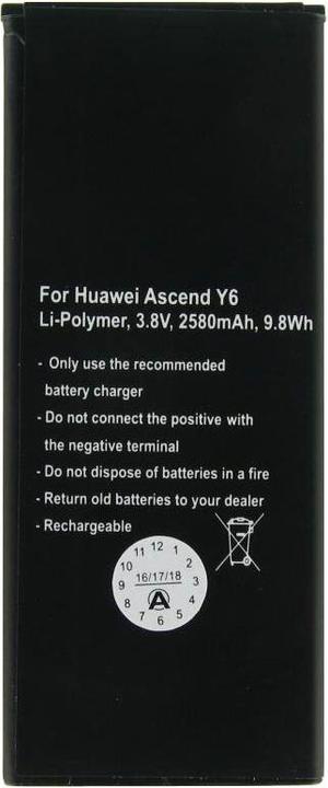 Actual product image AccuCell Akku Huawei Ascend Y6, Honor 4A Akku HB4342A1RBC