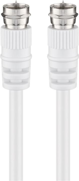 Produktbild Goobay SAT Anschlusskabel, Weiss, 2.5 m (70 dB, Antennenkabel)
