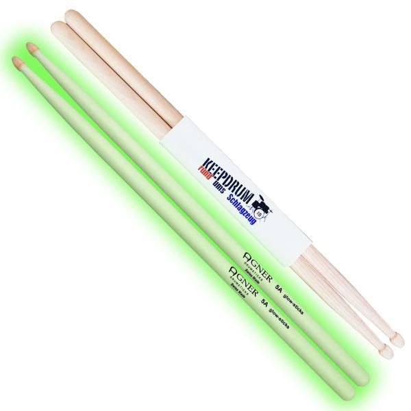 Agner 5A UV Glow Drumsticks withkeepdrum 5A (Drum set)