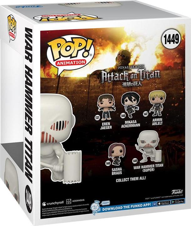 Actual product image Funko Attack on Titan Figurine Oversized POP! Vinyl War Hammer Titan 15 cm