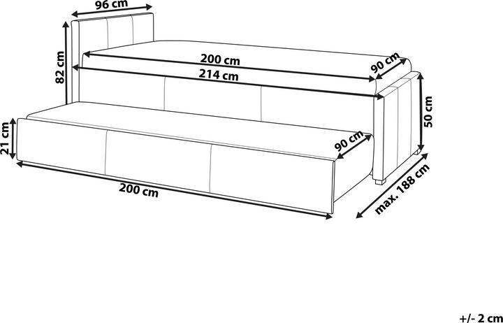Produktbild Beliani Marmande (90 x 200 cm)