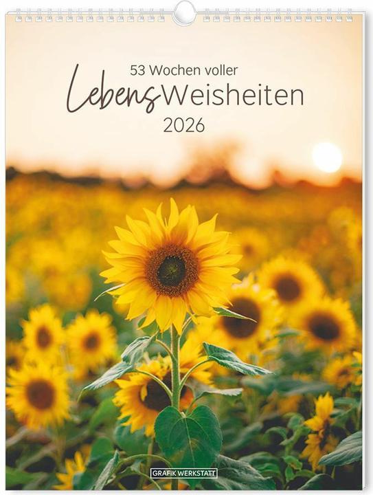Wochenkalender 2026 LebensWeisheiten (24 x 32 cm, Deutsch)