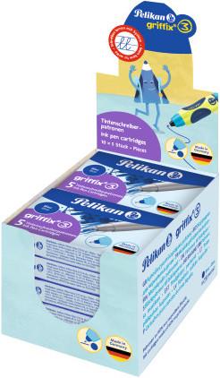Produktbild Pelikan Rollerpatronen Griffix (Gelmine, Blau, 1 mm)