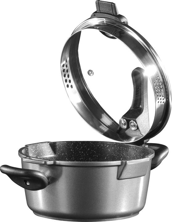 Produktbild Stoneline FUTURE Kochtopf 28 cm, mit Siebglasdeckel (28 cm, Kochtopf, Aluminiumguss)
