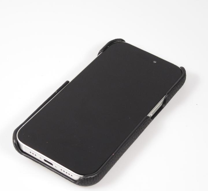 Immagine prodotto PhoneLook Copertina Copertina in pelle personalizzata con scritte in argento + cordino e scomparto per le (Apple iPhone 15 Pro)