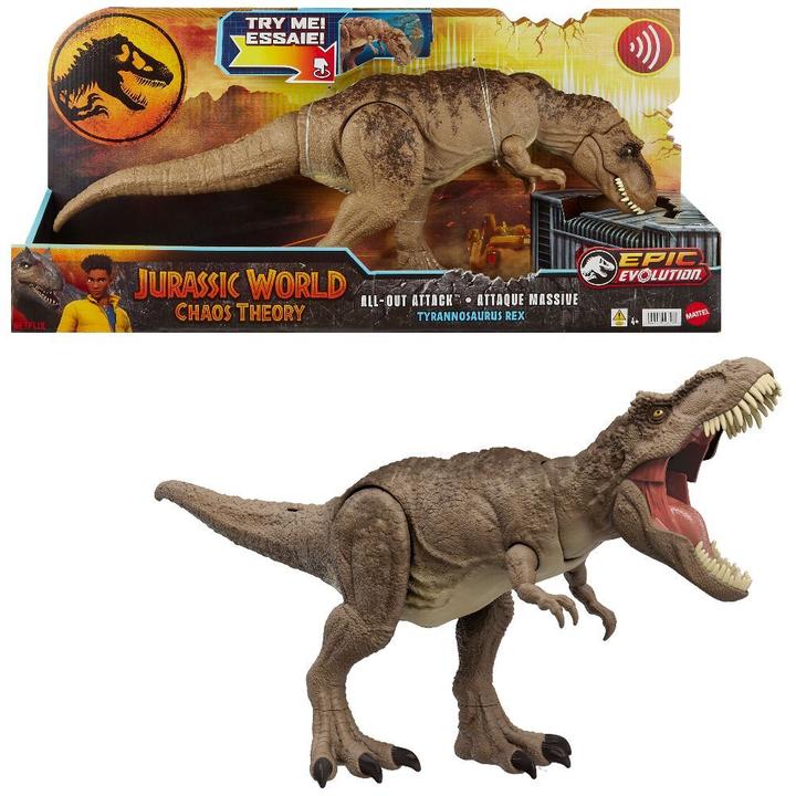 Produktbild Jurassic World Epic Evolution Actionfigur All-Out Attack Tyrannosaurus Rex