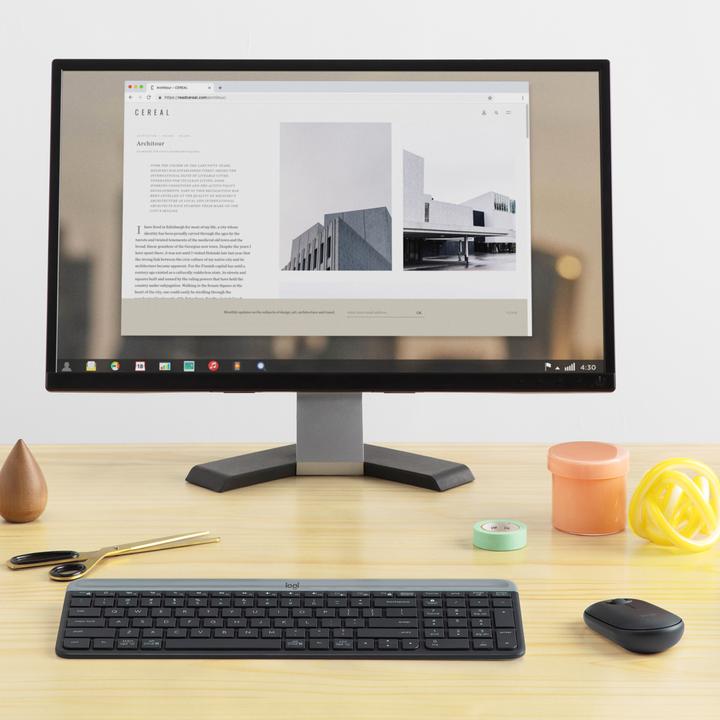 Actual product image Logitech MK470 Wireless keyboard and mouse, Graphite Sp., US (Eng. Int., Wireless)