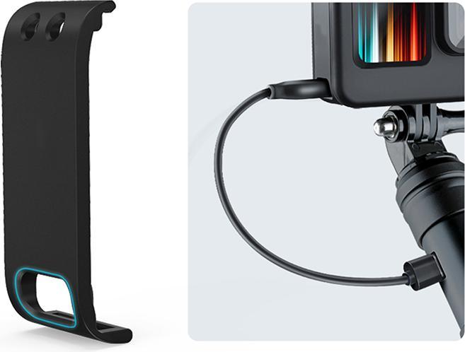 Telesin Akkudeckel mit Ladeöffnung (Hero 9 Black, Hero 10 Black, Hero 11 Black, Hero 12 Black, Hero 13 Black)