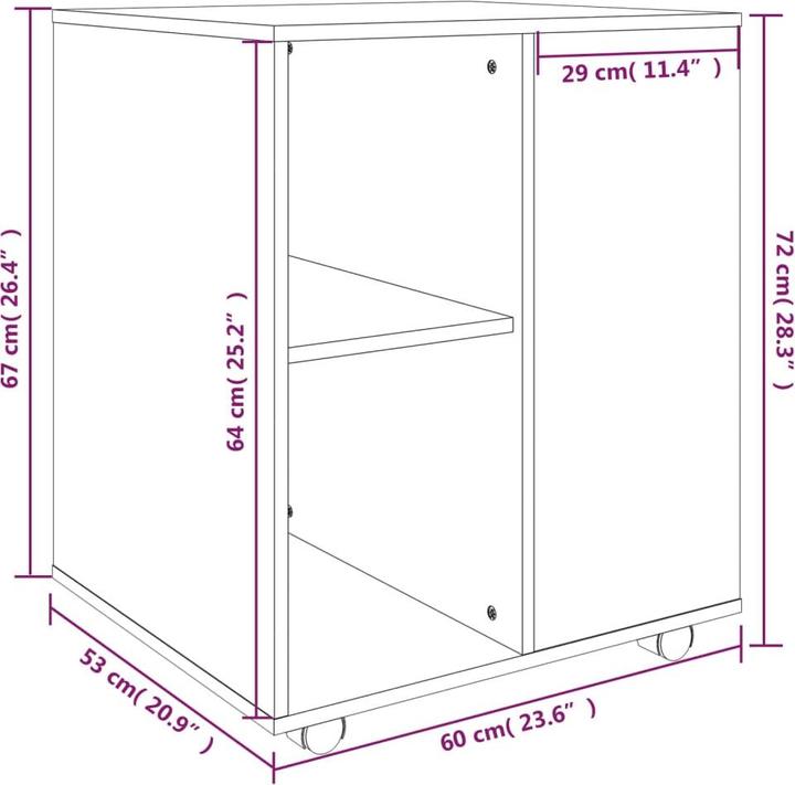 Image du produit VidaXL Herrick (60 x 53 x 72 cm)