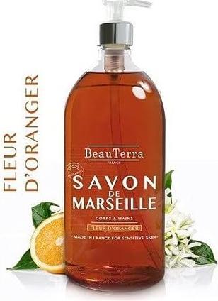 Image du produit BeauTerra savon liquide Marseille fleur d'oranger liq (Savon liquide, 300 ml)