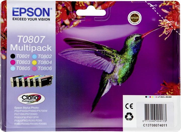 Actual product image Epson T0807 Claria Photographic (M, LM, LC, FC, C, Y)