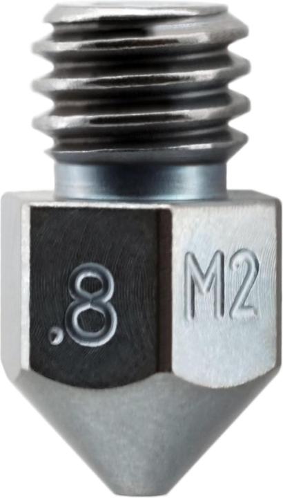 Actual product image MicroSwiss Micro-Swiss Nozzle MK8 High Speed Stee 0.8 mm M2 Hardened High Speed Steel Nozzle (Blast pipe)