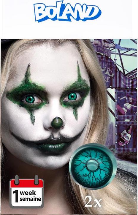 Image du produit Boland Lentilles de contact Freaky Clown : Lentilles hebdomadaires (Vert)