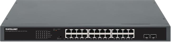 Produktbild Intellinet 24-Port Gigabit PoE+ Switch mit 2 SFP Port 19" (26 Ports)