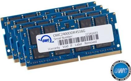 Produktbild OWC 64.0GB (4x 16GB) 2400MHz DDR4 PC4-19200 SO-DIMM 260 Pin CL17 Memory Upg. (4 x 16GB, 2400 MHz, DDR4-RAM, SO-DIMM)