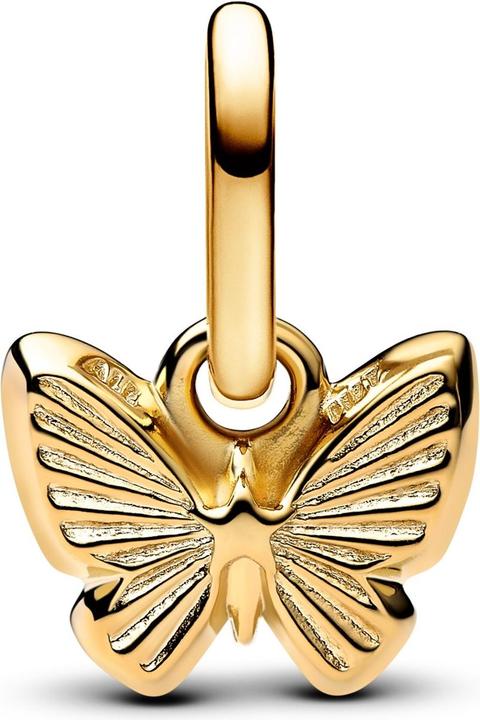 Actual product image Pandora Blue Butterfly Mini Dangle Charm (Gold plated, Metal)
