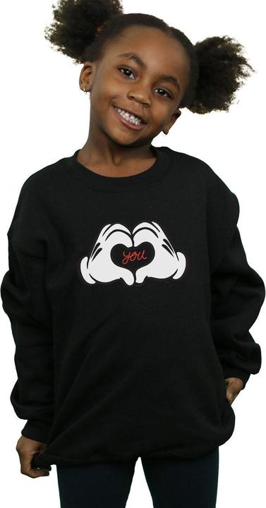 Actual product image Disney Girls Mickey Mouse Loves You Sweatshirt (152, 158)