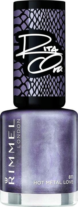 Produktbild Rimmel London Rimmel - 60 Seconds Super Shine - Nail polish 8 ml 811 Hot Metal Love (811 Hot Metal Love, Farblack)