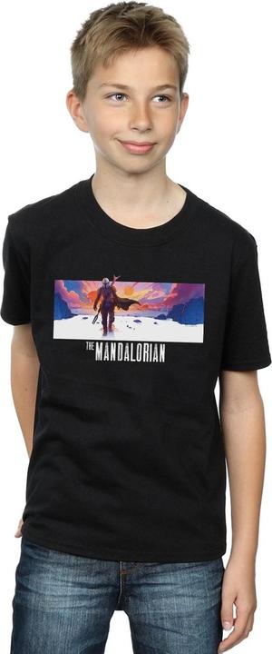 Actual product image Star Wars Boys The Mandalorian Landscape T-Shirt (140, 146)