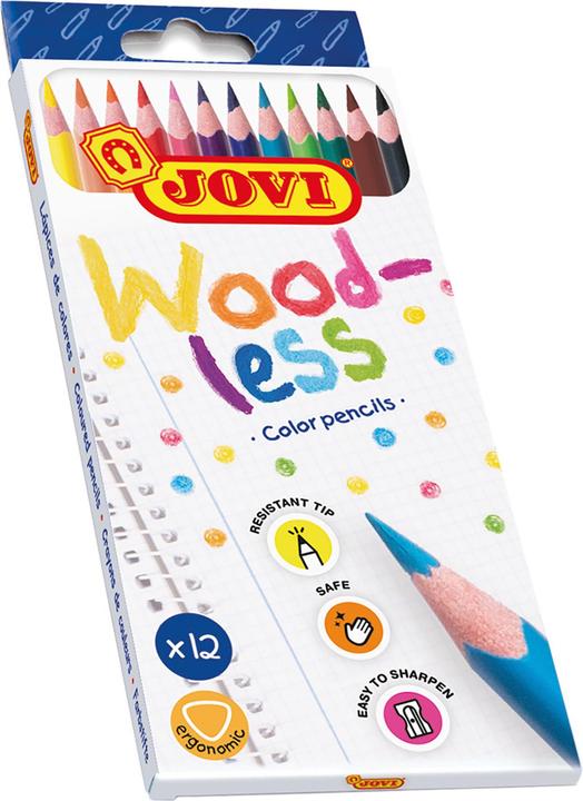 Image du produit Jovi Crayons de couleur Woodless VE=12 couleurs (12 couleurs, 12 x)