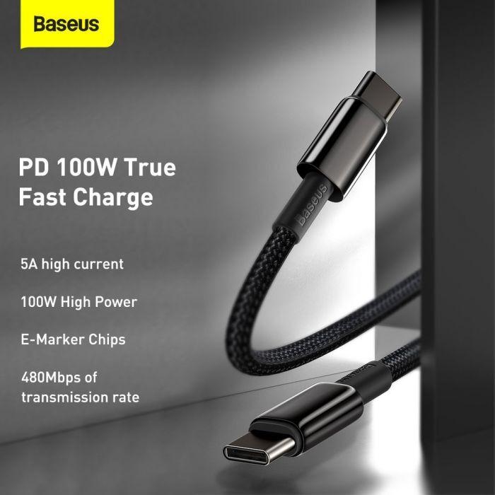 Produktbild Baseus USB C – USB C (1 m, USB 2.0, 100 W)