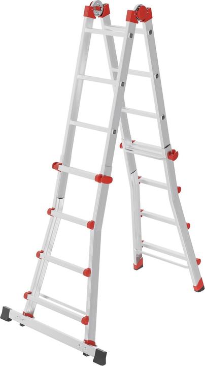 Produktbild Hailo Teleskopleiter (Anlegeleiter, Teleskopleiter, Mehrzweckleiter, 240 cm)