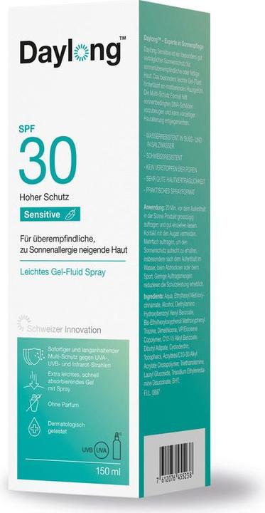 Actual product image Daylong Sensitive (Sun spray, SPF 30, 150 ml, 196 g)