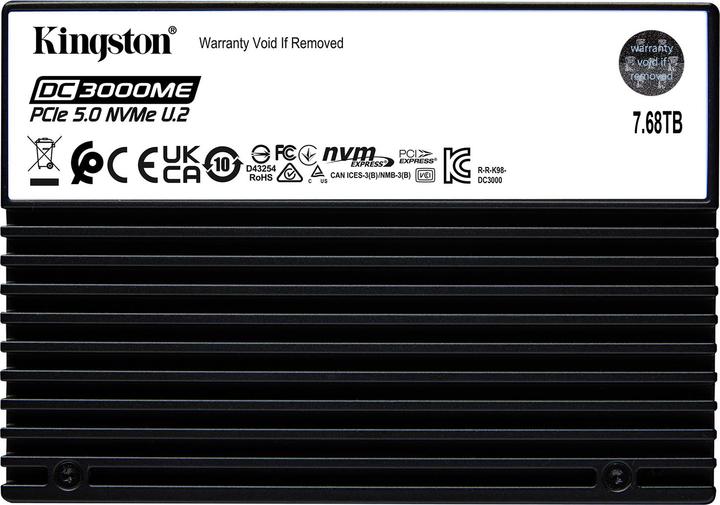 Produktbild Kingston 7.68TB DC3000ME U.2 PCIe 5.0 NVMe TCG Opal Enterprise SSD (7680 GB, 2.5")