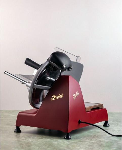 Actual product image Berkel Red Line 250 matt red slicer with 250 mm steel blade